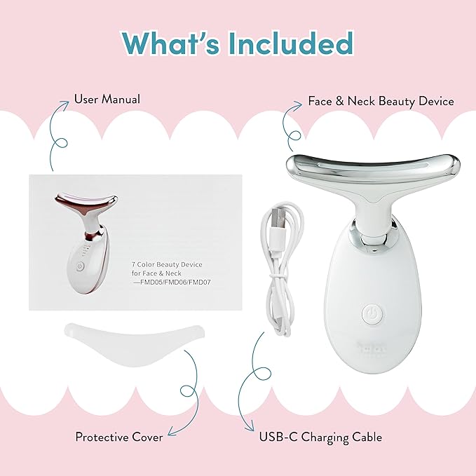 Éclat Facial Massager for Lymphatic Drainage, Face, Neck & Body Tool for Skin Care, Heated Electric Beauty Device for Wrinkles, Fine Lines, Puffy Skin, Lifting, Firming, Sculpting with 7 Light Therapy