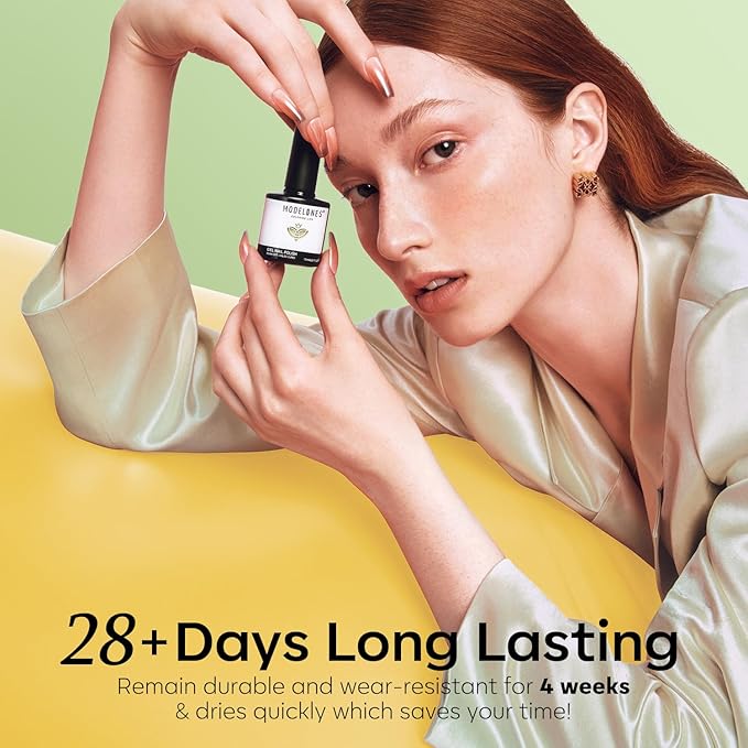 modelones Gel Nail Polish Set, 6 Colors Fall Winter Green Gold Yellow Sparkle Reflective Glitter Gel Polish Dark Green 9D Cat Eye Nail polish with Magnet Soak Off LED Nail Art Kit DIY Gift