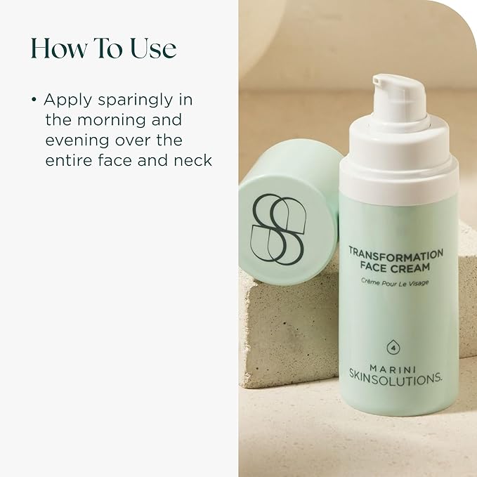 Marini SkinSolutions Transformation Face Cream - Advanced Moisturizer with Anti-Aging Peptides, Growth Factors & Hyaluronic Acid - Cruelty Free - Made in the USA - 1 oz