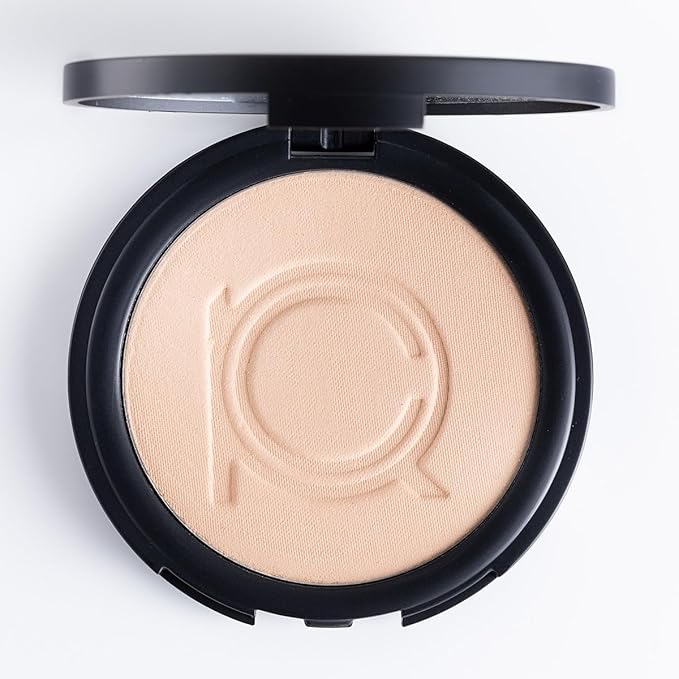 ioly's Beauty pressed powder foundation Compact with powder puff 0.49 OZ Makup fit me powder foundation Makeup full coverage foundation texture powder for men and woman