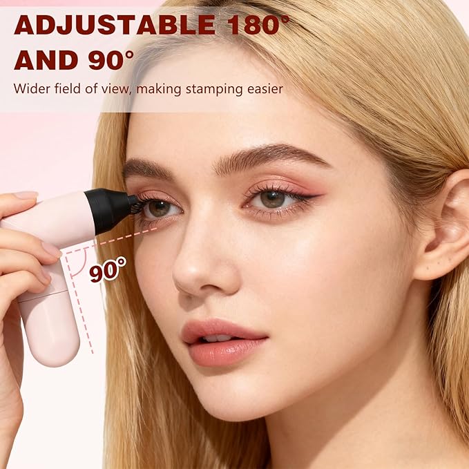 2pcs Gel Eyeliner Pencil Set, New Foldable Eye Liner Stamp for Perfect Wings, Smudge Proof & Waterpoof Liners Tool Pen (Black)