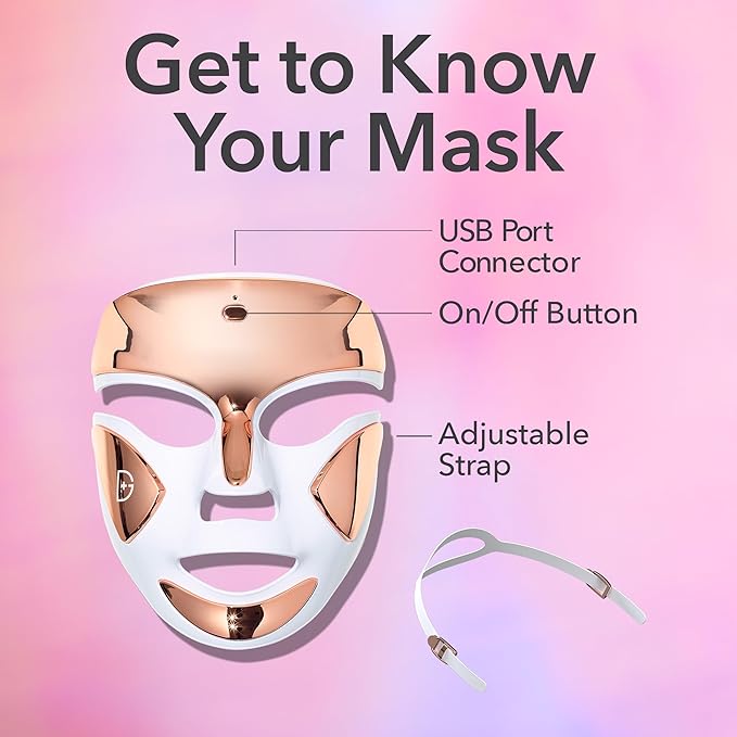 Dr. Dennis Gross DRx SpectraLite FaceWare Pro – LED Face Mask for Skin Rejuvenation with Dual Red & Blue Light Therapy, FSA HSA Eligible