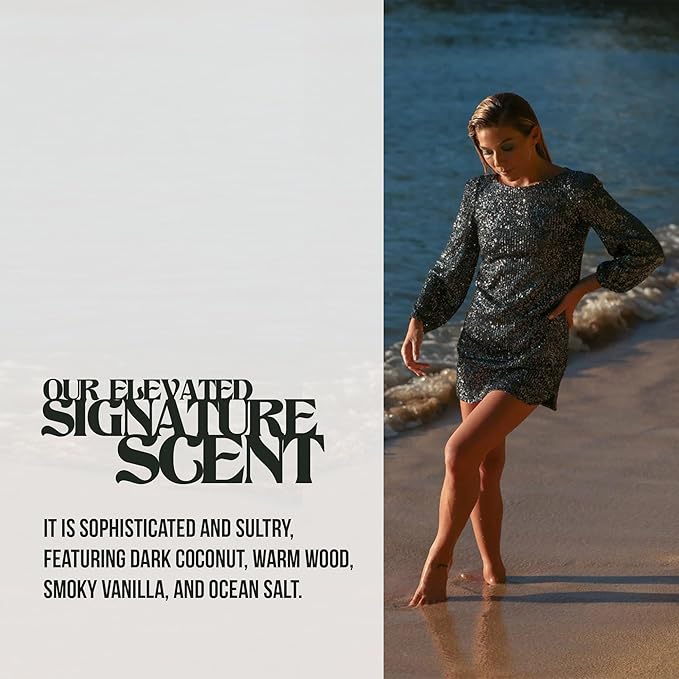 PIRETTE Evening Glass Eau de Parfum Spray for Women, Beach-Inspired, Long Lasting Womens Perfume with Notes of Dark Coconut, Warm Wood, Smoky Vanilla & Sea Salt, Daily Women's Fragrances, 1.7 fl oz