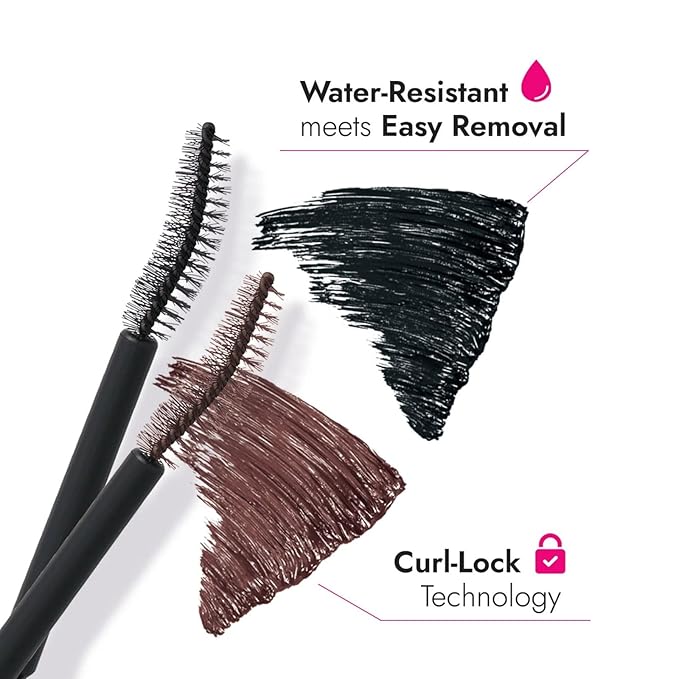 HEROINE MAKE by KISSME Tubing Mascara Waterproof & Long-lasting, Waterproof Mascara Black for Volumizing & Curl with Curvy Brush Advanced Film, 6 Natural Serums for Sensitive Skin, Made in Japan 1 EA