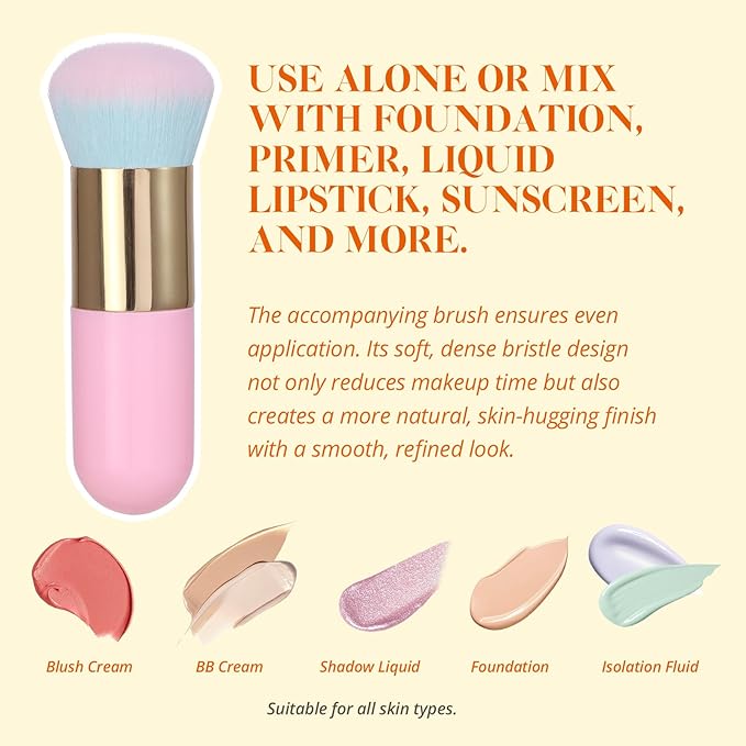 Liyalan Shimmer Body Oil 5 Color Options 1.0 fl.oz Face Glow Pearl Highlighter Illuminator Long-Lasting Shine Glitter Liquid Tanning with Makeup Brush Included (#01 Silver)