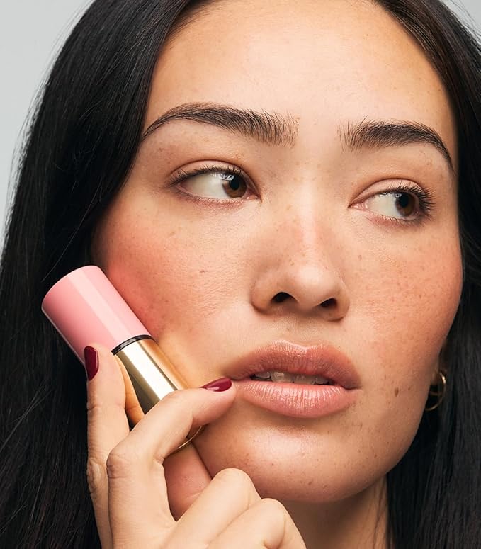 MAKE Beauty Cream Stroke Cream Blush Stick for Cheeks - Vibrant yet Natural Soft Matte Finish - Shade Hypernude, Beige Blush Makeup