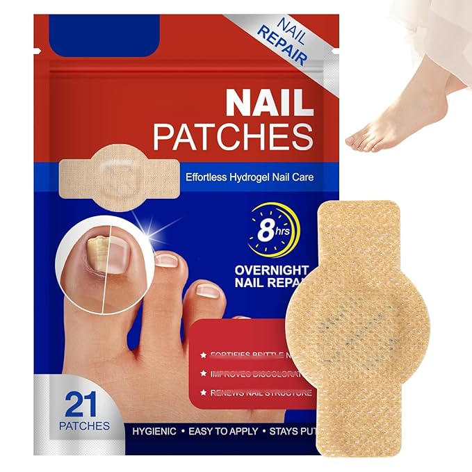 Toenail Treatment Extra Strength - Nighttime Nail Patches,Overnight Toe Nail Treatments for Damaged Nails Foot Nails Repair and Care (21Pcs)