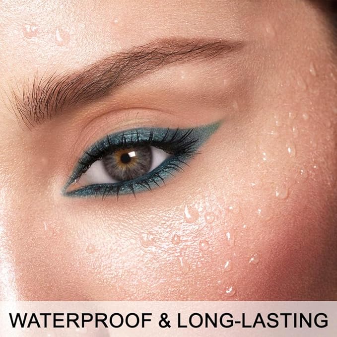 Kaely Chill Blue Waterline Pencil Eyeliner, Sharpenable Multi-Use Gel Eyeliner Pencil, Eye Liner Waterproof Smudge proof, Smooth Eye Makeup Liners, delineador de ojos contra el agua, 09