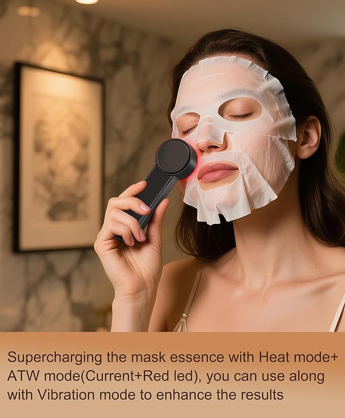 Skin Tightening Device | 6 in 1 Radio Frequency Skin Tightening Device | Professional Face Tightening | Lifting | Wrinkle Reducing | Depuff | Absorb | at Home RF Anti Aging Face Beauty Device