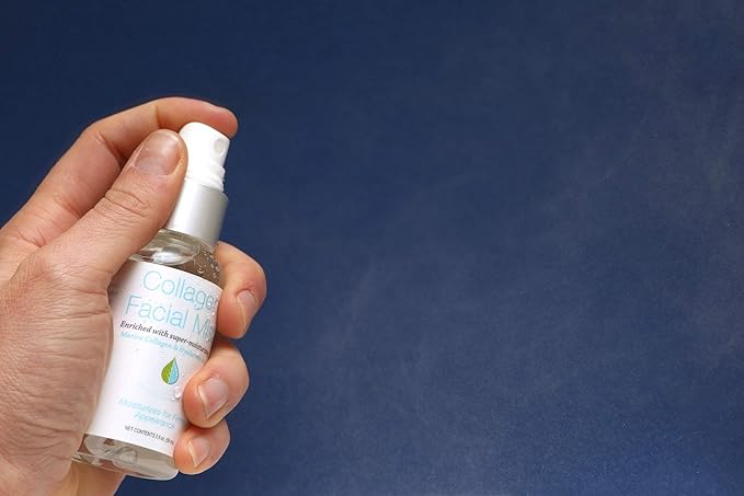 Hyaluronic Acid Collagen Facial Mist—Moisturizer Spray, Non-greasy Hydrating Primer & Makeup Setting Spray – Dye, Fragrance, & Cruelty-Free (2 oz)