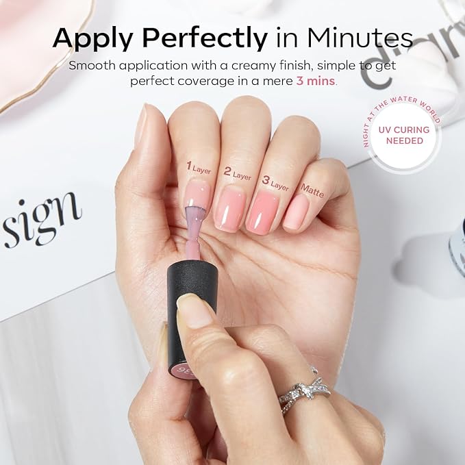 modelones Gel Nail Polish 6 Colors Transparent Jelly Milky White Sheer Pink Neutral Nude Gel Polish Nail Soak off Nail Polish French Nail Art Manicure DIY Home Salon Gift for Women