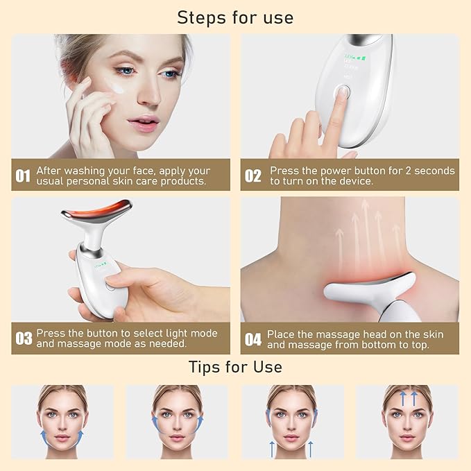 Neck and Face Massager for Home Use, Face Roller for Double - Chin, Face Sculpting Skin Care Tool,Improve, Firm,Tightening and Smooth