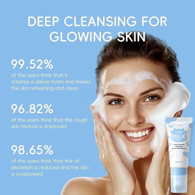 Milk Skincare Set for Teens, 16-in-1 Kids Skin Care Set for Girls Ages 8-12, Travel Size Toiletries Kit, Gentle, Nourishing Christmas & Birthday Gifts for Teen Girls, Brilliant Skin Rejuvenating Set