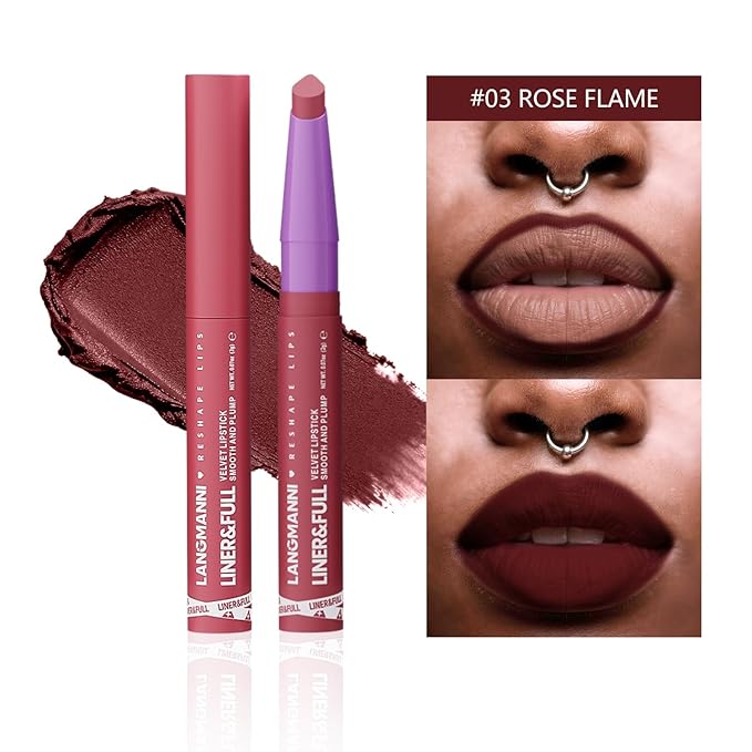 BestLand 6Pcs 2-in-1 Lipstick and Liner Lip Combo Set, Soft Sculpt Nude Collection – Creamy Matte Lip Crayon with Flat Edge Tip, Gradient & Ombre Lip Effect, MLBB Shades, Fuller Looking Lips