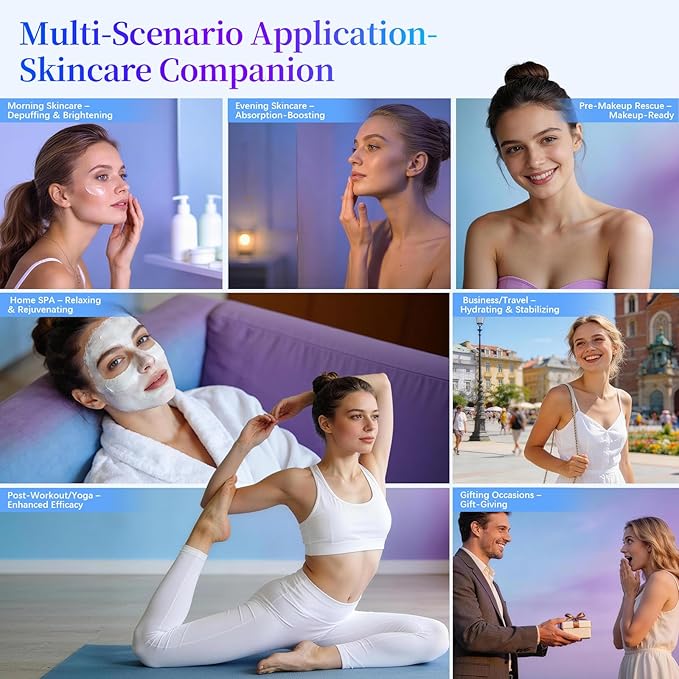 7 Color LED Neck Face Massager Red Light Care Beauty Device, Vibration & Heat Facial Sculptor Massager Tool for Anti-Wrinkle Skin Care, Ideal for Home Travel Gifts, White