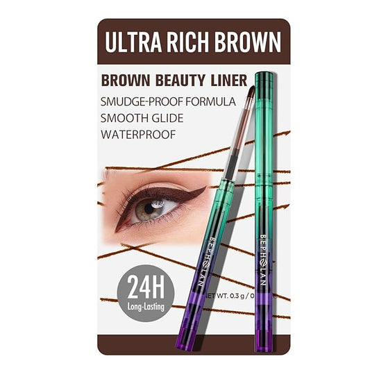 BEPHOLAN Brown Eyeliner Pencils,Waterproof Gel Eyeliner Pencil for Women Waterproof Smudge Proof Long-lasting (Brown)
