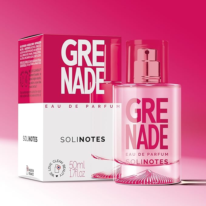 Solinotes Pomegranate Perfume for Women & Men, 1.7 Fl Oz/ 50 ML Eau De Parfum, Delicate Floral and Soothing Scent with Premium Ingredients - Clean Perfume, Cruelty Free, Vegan, Made in France