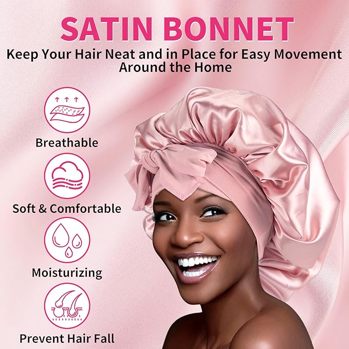 Edge Control Wax Strong Hold Non-greasy Hair Styling Gel - Edge Wax No Flaking Edge Control for Black Hair Edge Wax for Women Rosemary Hair Oil for Hair Growth Edge Brush Hair Braid Bonnet(7pcs)