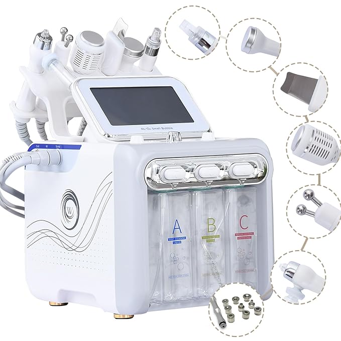 Hydrogen Oxygen Facial Machine 7 In One Diamond Microdermabrasion Machine, Facial Hydrodermabrasion Device For Home Beauty Salon
