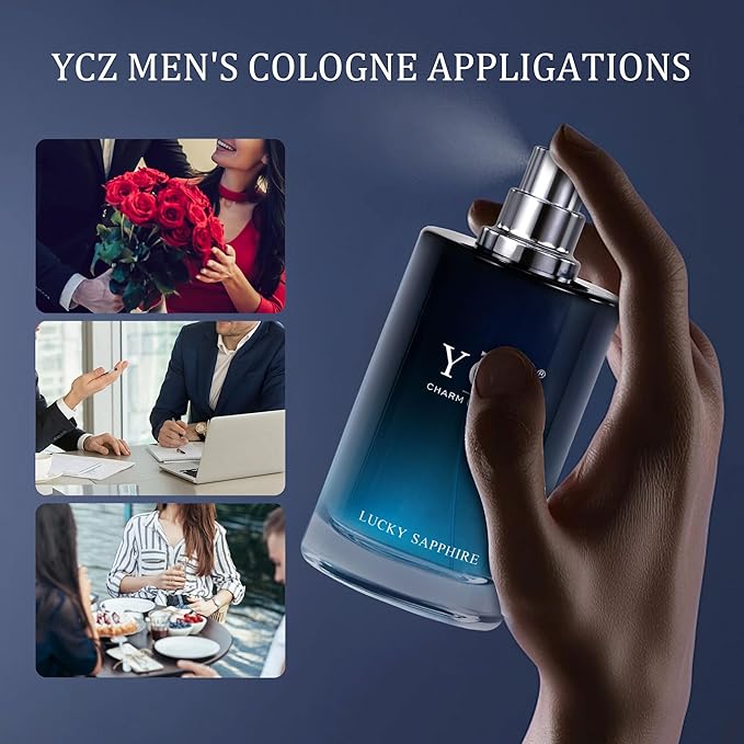 Ycz Lucky Men's Eau De Parfum New Round Box Packaging,1.7oz(50ml),Long Lasting EDP Men.Making it the ideal gentlemen’s gift