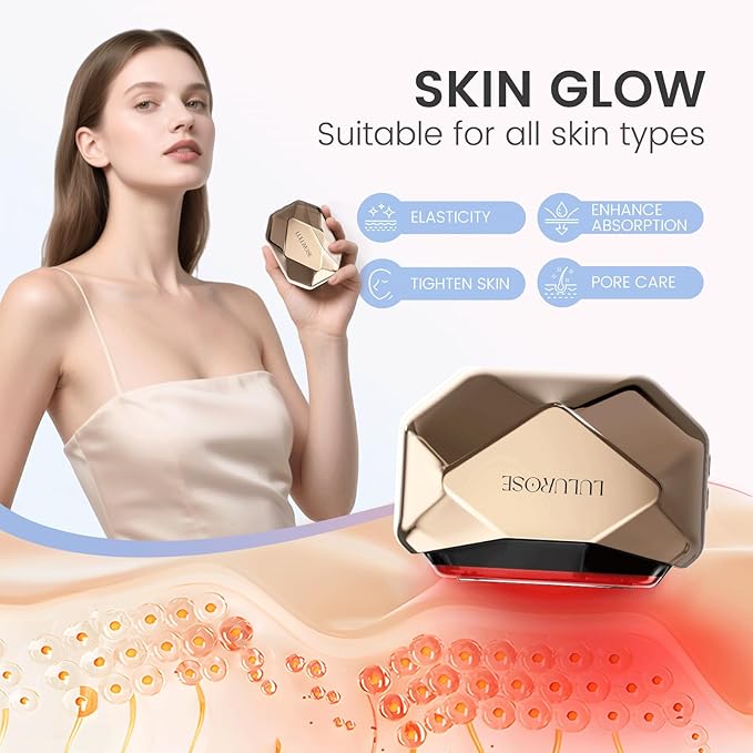 LULUROSE Facial Massager with Cold Heat Light Vibrating for Face,Facial Device with LED Display for Skin Care Wrinkles at Home Traveling,1500mAh