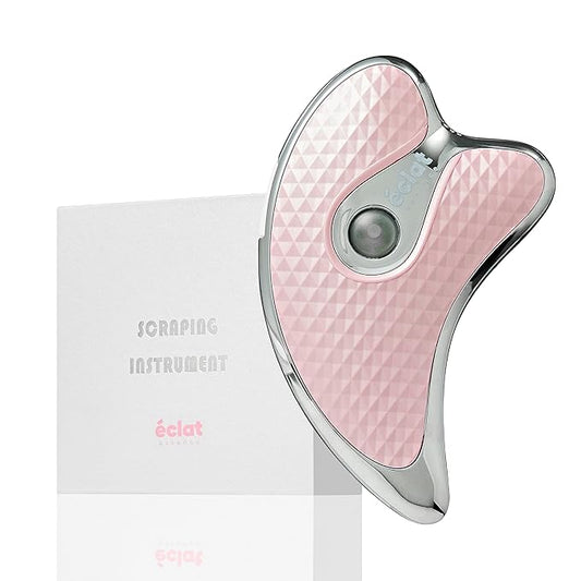 Éclat Gua Sha Facial Massager for Lymphatic Drainage, Face, Neck & Body Scraping Tool, Heated Electric Portable Face Lift Beauty Device, Jawline Shaper, Double Chin Reducer for Firming & Contouring