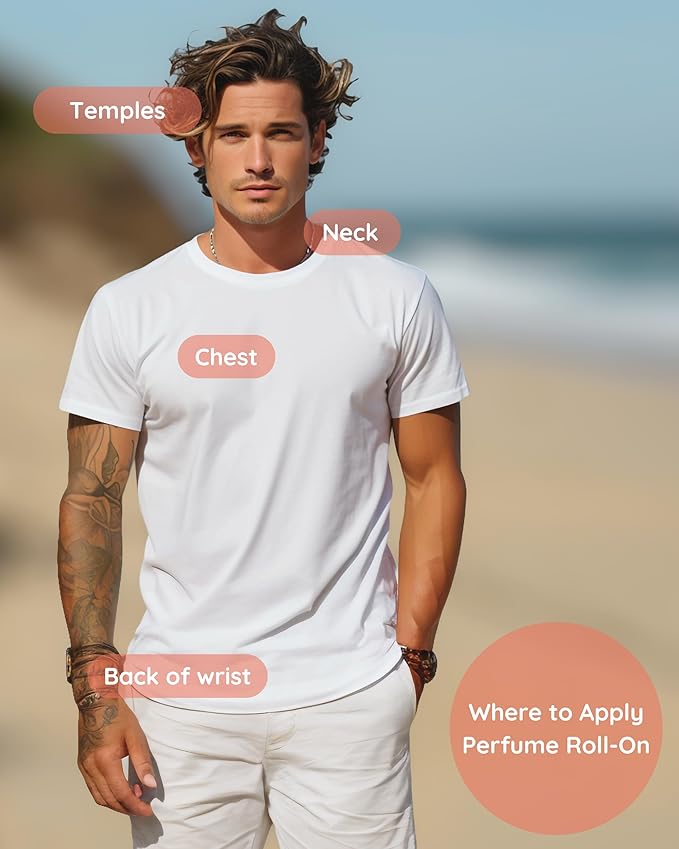 Juicy Georgia Peach Delicious Natural Essential and Fragrance Oil Roll On with Organic Jojoba Oil, Small Batch, Made in California