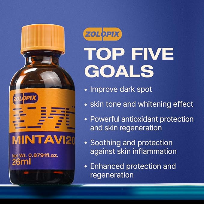 MINTAVI20 20% Vitamin C Serum with Ascorbic Acid, Alpha Arbutin & Tranexamic Acid for Brightening Dark Spots | Korean Skin Care for Radiant, Even-Toned Skin, 26ml / 0.879 fl. oz