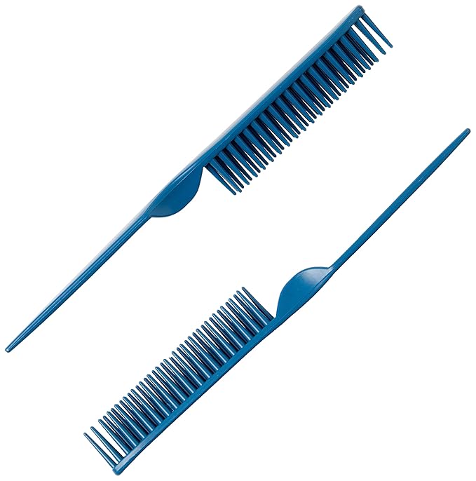 3 Row Styling Comb For Detangling, Defining And Separating Curls (Blue)