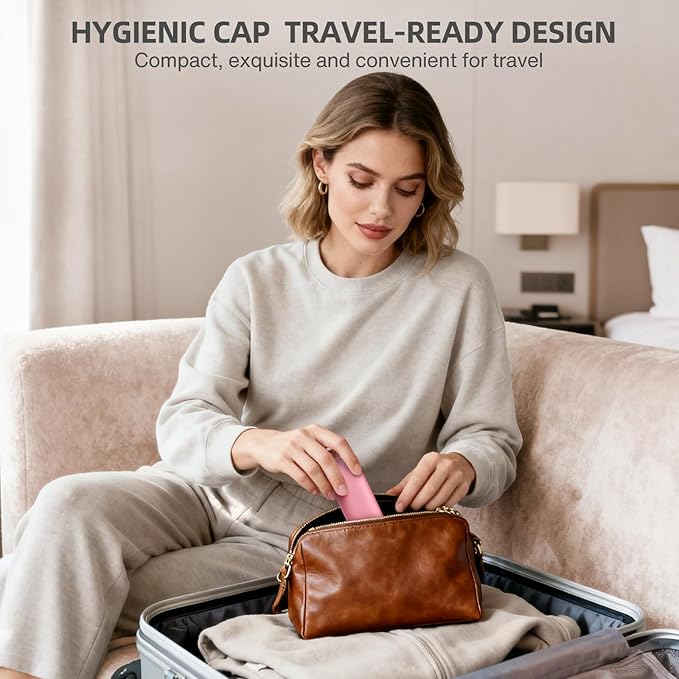 Facial Cleansing Brush,Electric Face Scrubber with Heated,3 Modes Face Scrubber,Waterproof Face Wash Brush,Rechargeable Portable Travel Size Silicone Face Scrubber for Women & Men(Pink)