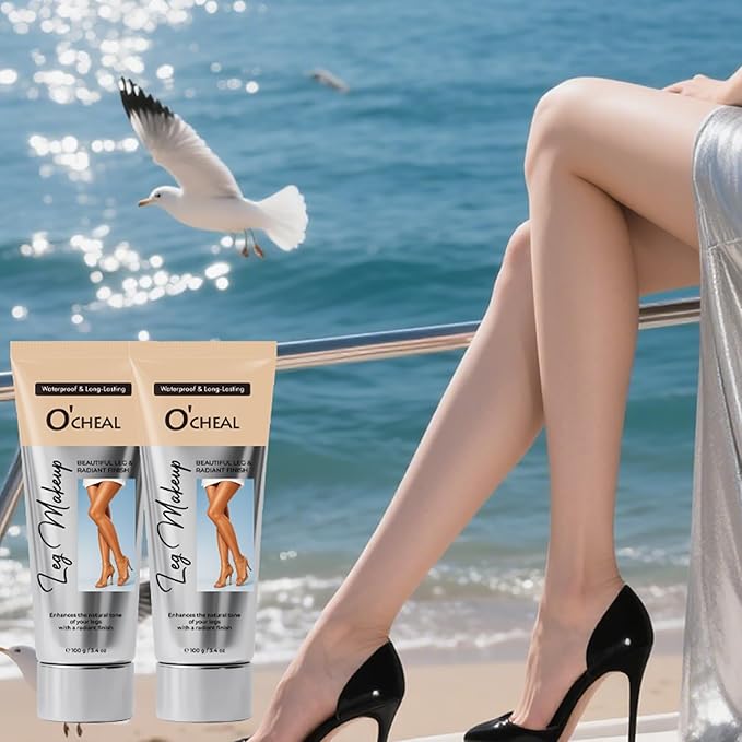 O’CHEAL Waterproof Leg Makeup Cream, No Transfer Tattoo Cover Up&Scar Concealer, Long Lasting Body Foundation for Flawless Skin, Leg Varicose Vein Cover Up, Suitable All Skin Tones (Light Brown)
