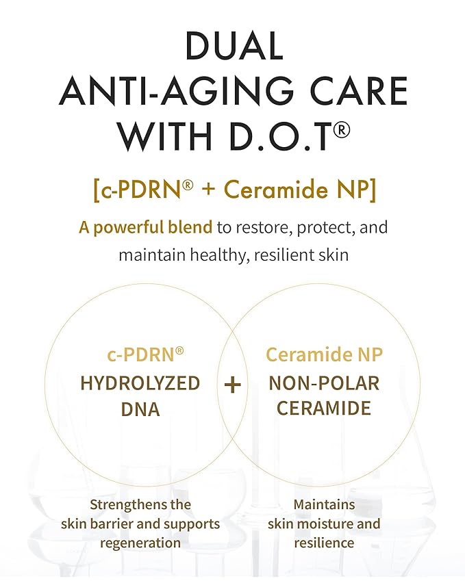 REJURAN® Dual Effect Ampoule, DOT DUAL c-PDRN® - Salmon DNA Face Serum for Deep Rejuvenation, Wrinkle Care, Firming, Skin Elasticity with Visible Anti-Aging Results. Korean Skincare (1.01 fl oz)