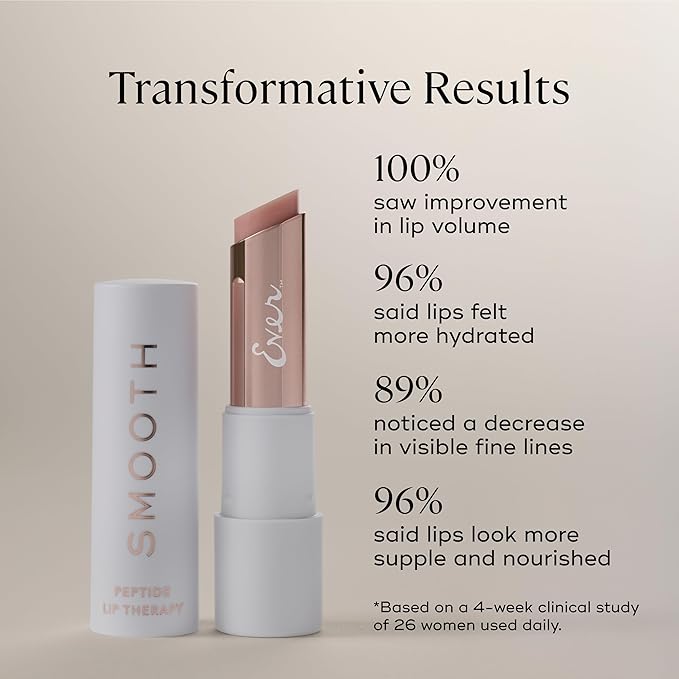 EVER Peptide Lip Therapy — Coral (Orange-Toned Pink Tinted Balm with Peptides & Moisturizing Botanical Oils)