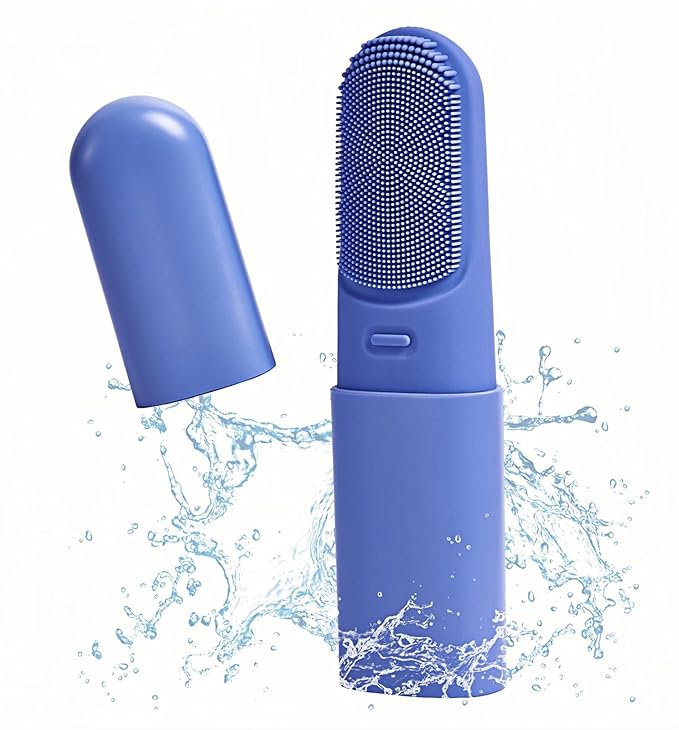 Facial Cleansing Brush,Electric Face Scrubber with Heated,3 Modes Face Scrubber,Waterproof Face Wash Brush,Rechargeable Portable Travel Size Silicone Face Scrubber for Women & Men(Pink)