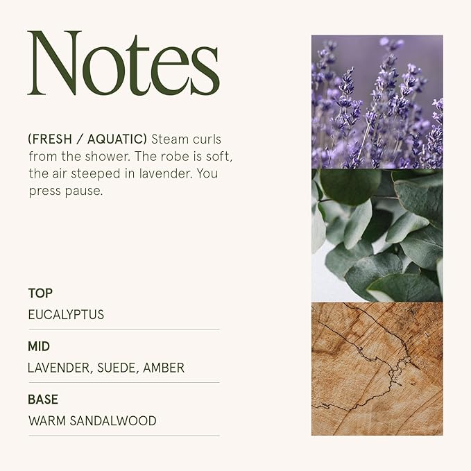 LA JOLIE MUSE Lavender Suede Candle – Eucalyptus, Lavender & Sandalwood 19 oz Large Wooden Wick Candle | Natural Soy Wax | 90 Hours Clean Burn | Aromatherapy Candle for Relaxation