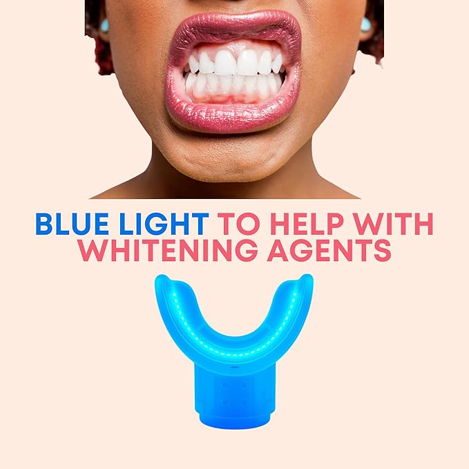 Rayvia - Red Light Therapy Device for Face, Lips - Lip Plumper - Collagen Booster - Anti-Aging Skincare Tool for Women - Fine Line Reducer - Blue Light Whitening Mouthpiece - Home Beauty (Rose Gold)