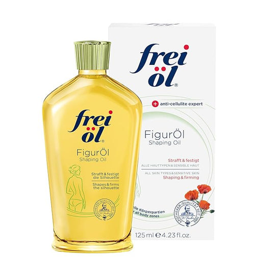 frei öl shaping oil – body oil for cellulite reduction – smooths, tightens & firms problem areas & Post pregnancy regression – citrus scent – all skin types – vegan – 125 ml / 4.23 Fl Oz