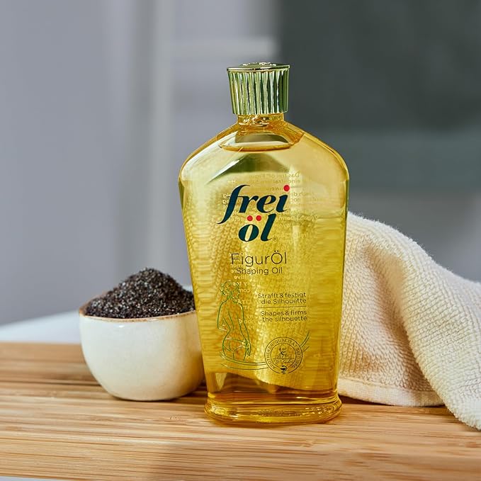 frei öl shaping oil – body oil for cellulite reduction – smooths, tightens & firms problem areas & Post pregnancy regression – citrus scent – all skin types – vegan – 125 ml / 4.23 Fl Oz