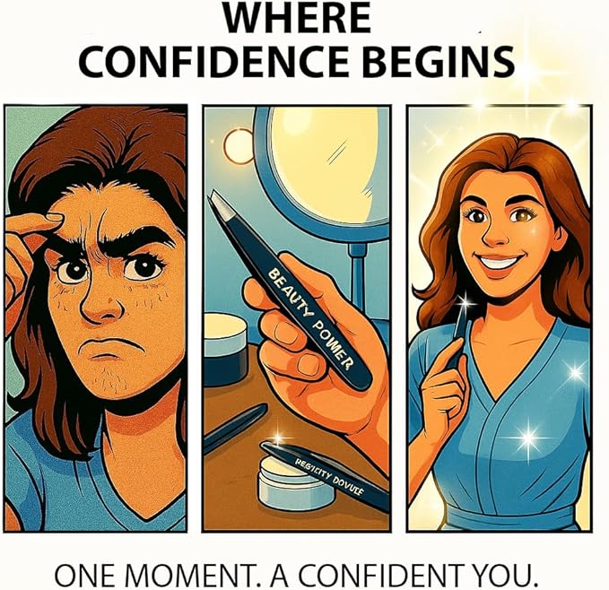 Ultra-Precision Professional Slant Tweezers for Women Facial Hair - German Stainless Steel, Lightweight Black Tweezers for Women & Men, Ideal for Eyebrow & Facial Grooming (Matte Gray)