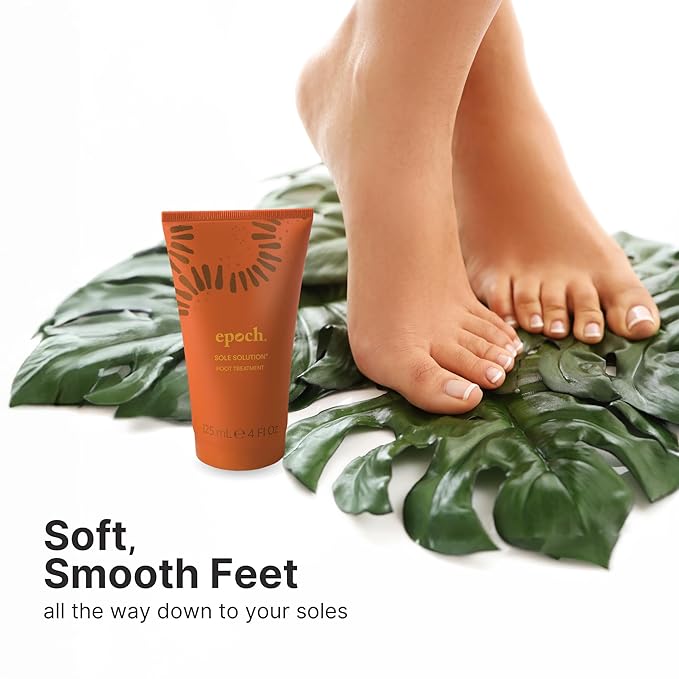 Nu Skin Epoch Sole Solution Foot Treatment | Intensive Moisturizing Cream for Dry Feet, Rough Skin & Heels | Softens Calluses With Natural Papain, Urea, Baobab & Allantoin | 4 oz | 1 Pack