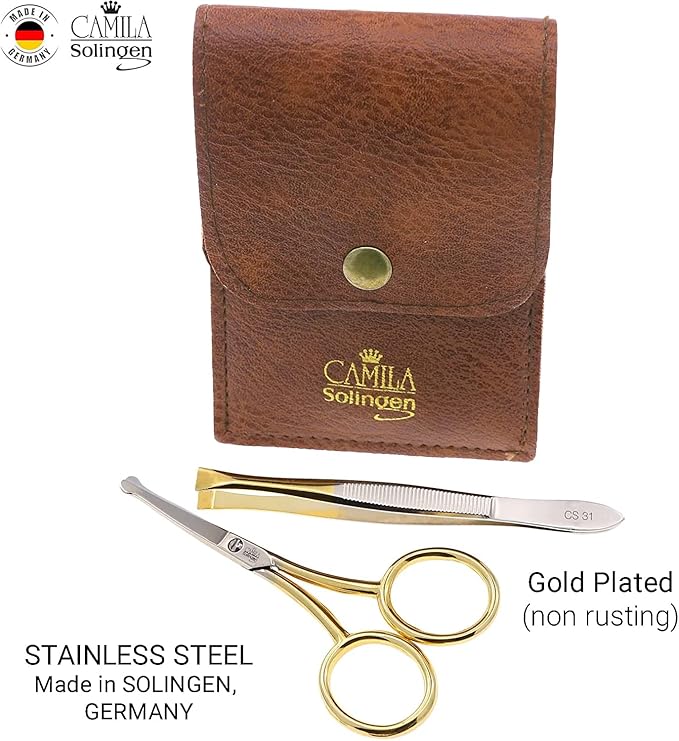 CSK1 Nail Scissors and Tweezer Kit, Perfect Pedicure Manicure Set for Men and Women, Ideal Pedicure Tools and Skin Tag Remover Tools - Kit contains Sharp Scissors and Grooming Tweezers