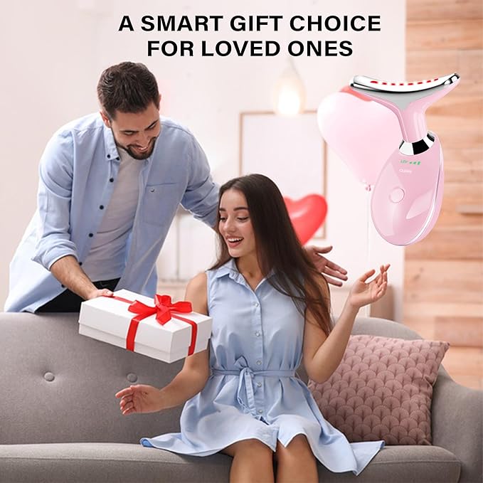 Facial Massager, Portable Face Neck Massager Wand for Skin Care(Light Pink)