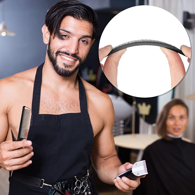 Rat Tail Combs Set: 3-Pack Teasing Styling Combs with Long Steel Pins for Women, Parting Combs for All Hair Types (Black)