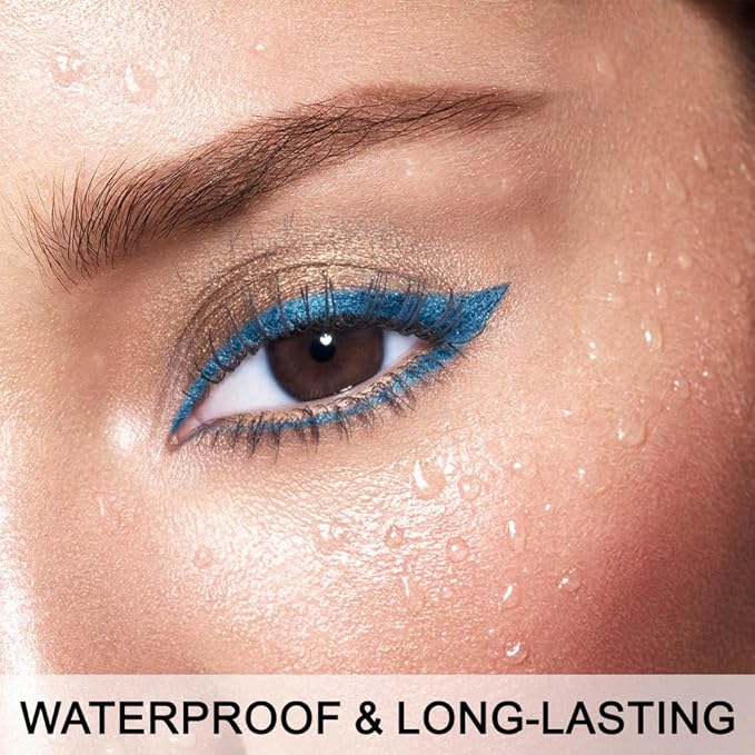 Kaely Sky Blue Waterline Pencil Eyeliner, Sharpenable Multi-Use Gel Eyeliner Pencil, Eye Liner Waterproof Smudge proof, Smooth Eye Makeup Liners, delineador de ojos contra el agua, 07