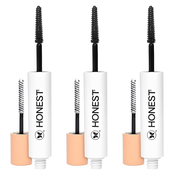 Honest Beauty 2-in-1 Extreme Length Mascara + Lash Primer 3-Pack | Cruelty Free + Safe for Sensitive Eyes | 0.27 fl oz each (pack of 3)