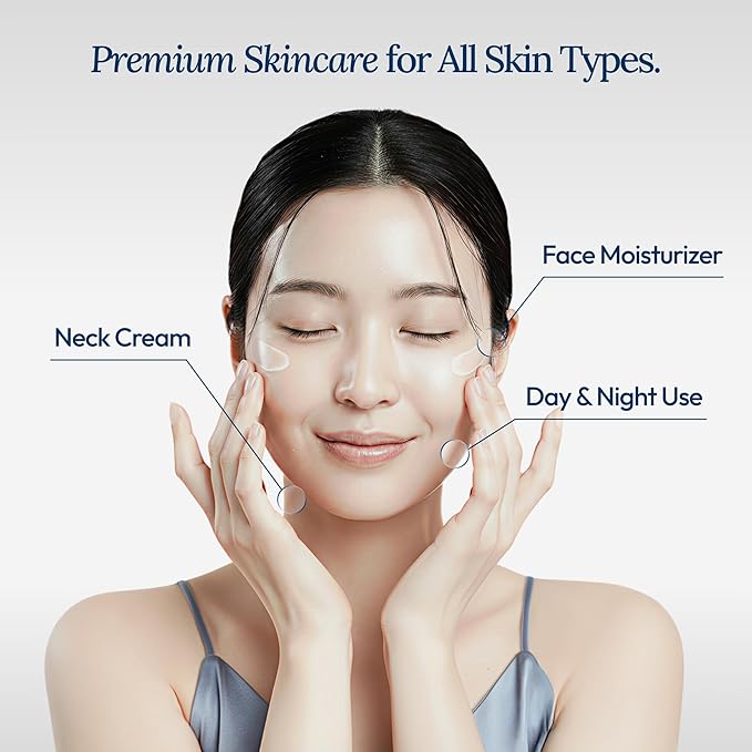 Moisturizing Cream for Face, Korean Skincare Hydrating Facial Cream with Adenosine, Niacinamide, and Ceramide, promotes Anti-Aging Skin, 50ml (1.69 Fl. Oz.)