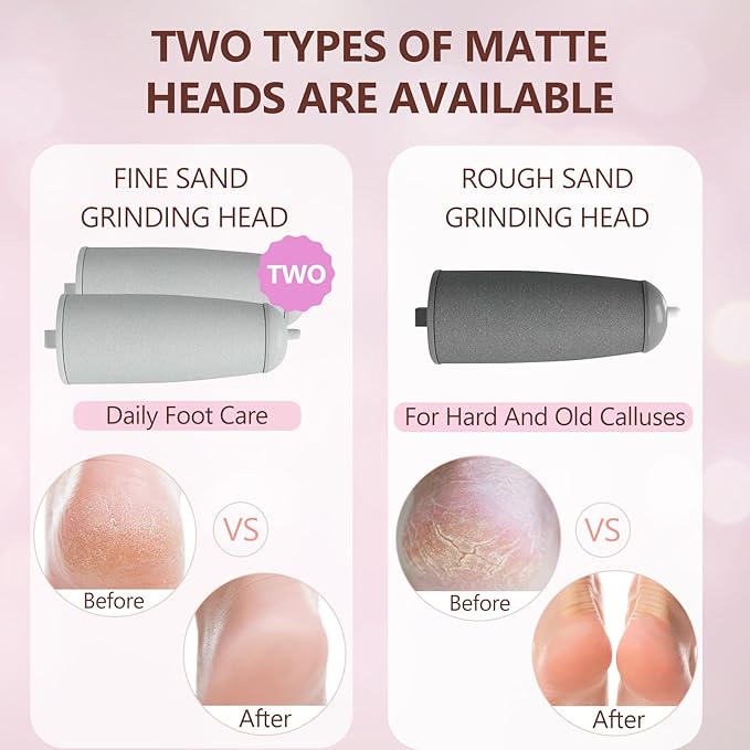 Electric Callus Removers for Feet, Haootadiy Electric Foot Callus Remover Pedicure Kits Rechargeable with12 in 1, Removes Dry Skin for Smoother Feet, Foot Care for Dead Skin Ideal Gift (White)