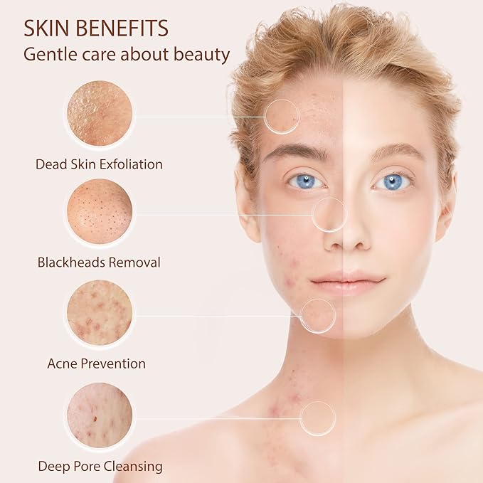 Facial Cleansing Brush Face Scrubber Exfoliating Cleaning Skin Care Cleanser Wash Women Girls Electric Beauty Powered Exfoliator Skincare Spin Tools Scrub Washer Self Care by VISOFO (Amethyst)