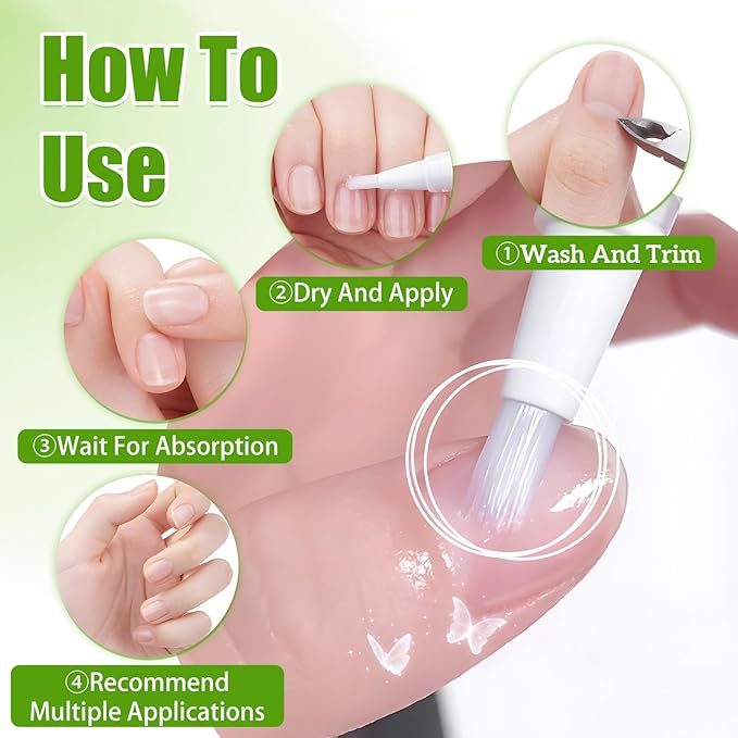 3PCS Orvalle Nail Fungus Pen, Nail Growth Treatment Repair Serum Twist Pen Activator for Repair &Strengthener, Easy to Apply, Fast Acting