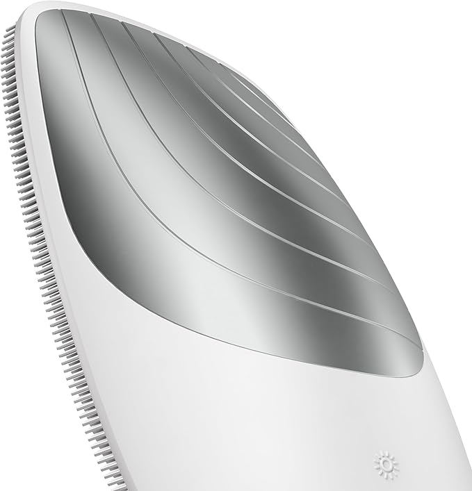 GESKE SmartAppGuided Sonic Thermo Facial Brush | 6 in 1 | Skin Cleansing | Cleansing Brush with Thermal Function | Electric Facial Massager
